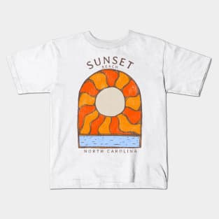 Sunset Beach, NC Summertime Vacationing Burning Sun Kids T-Shirt